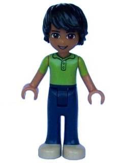 LEGO Minifigure-Matthew, Dark Blue Trousers, Bright Green Polo Shirt-Friends-FRND043-Creative Brick Builders